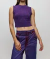 Cotton Citizen Capri Muscle Tank In Iris In Pink