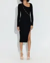 Cotton Citizen Capri Slit Midi Dress In Black