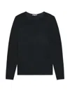 Cotton Citizen Classic Crew Long Sleeve Tee In Vintage Black