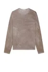 Cotton Citizen Classic Crew Long Sleeve Tee In Vintage Cement