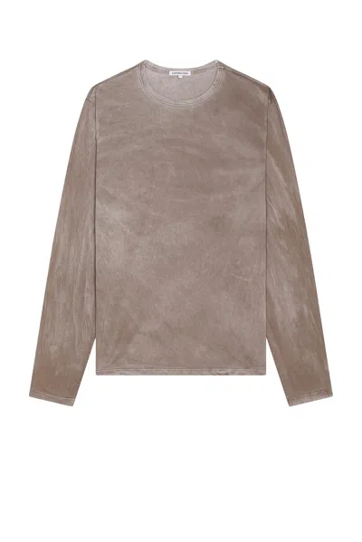 Cotton Citizen Classic Crew Long Sleeve Tee In Vintage Cement