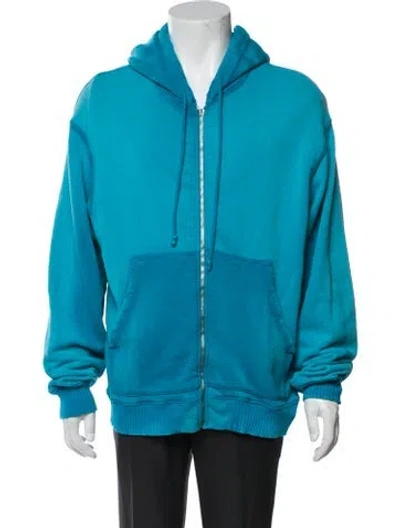 Pre-owned Cotton Citizen Colorblock Pattern Crew Neck Hoodie In Blue