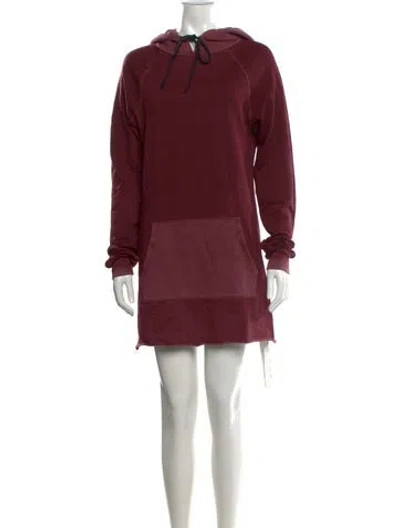 Pre-owned Cotton Citizen Crew Neck Dress In Burgundy