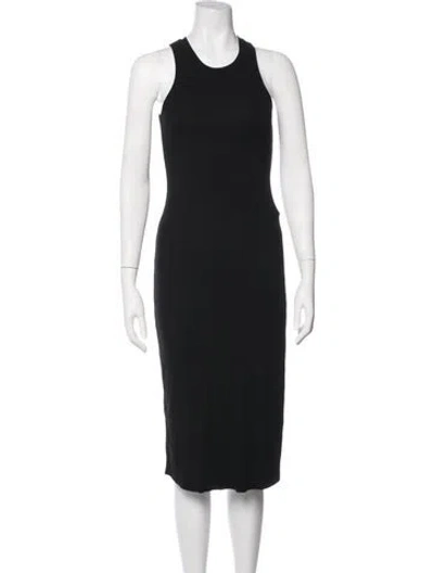 Pre-owned Cotton Citizen Crew Neck Knee-length Dress In Black