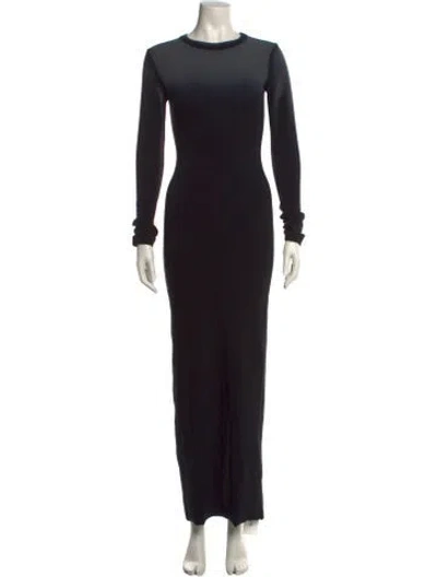 Pre-owned Cotton Citizen Crew Neck Long Dress In Black
