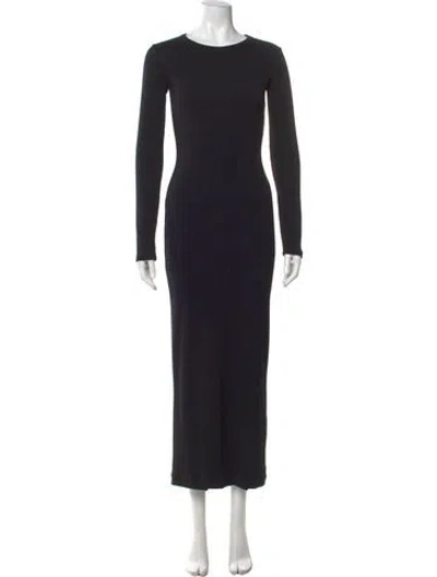 Pre-owned Cotton Citizen Crew Neck Long Dress In Black