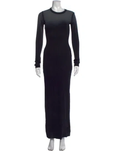 Pre-owned Cotton Citizen Crew Neck Long Dress W/ Tags In Blue