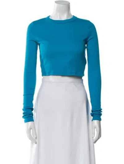 Pre-owned Cotton Citizen Crew Neck Long Sleeve Crop Top In Multi