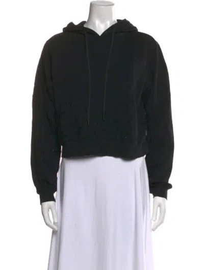 Pre-owned Cotton Citizen Crew Neck Long Sleeve Hoodie In Black