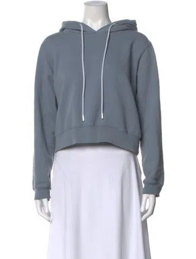 Pre-owned Cotton Citizen Crew Neck Long Sleeve Hoodie In Blue