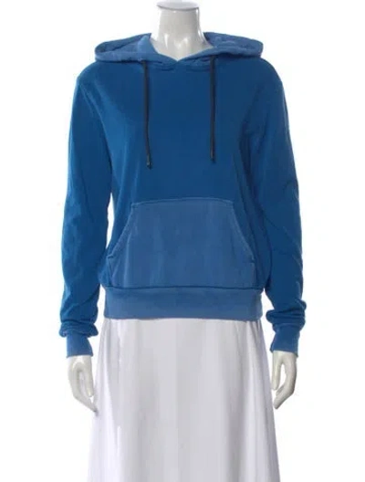 Pre-owned Cotton Citizen Crew Neck Long Sleeve Hoodie In Blue