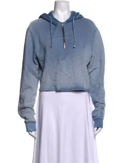 Pre-owned Cotton Citizen Crew Neck Long Sleeve Hoodie In Blue