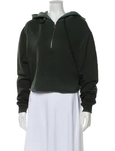 Pre-owned Cotton Citizen Crew Neck Long Sleeve Hoodie In Green