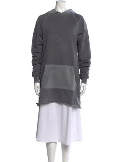 Pre-owned Cotton Citizen Crew Neck Long Sleeve Hoodie In Grey