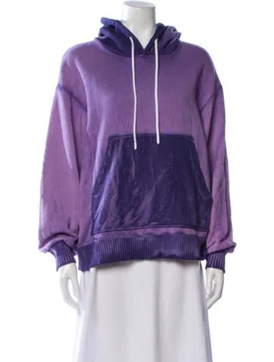 Pre-owned Cotton Citizen Crew Neck Long Sleeve Hoodie In Purple