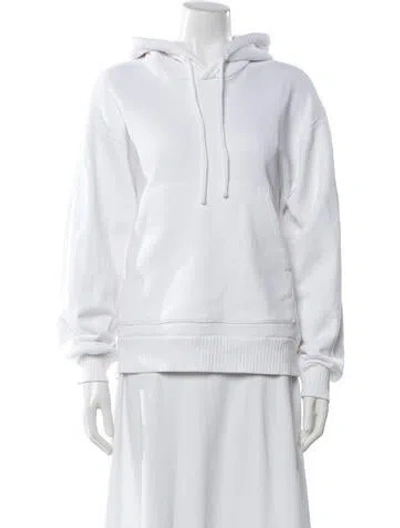 Pre-owned Cotton Citizen Crew Neck Long Sleeve Hoodie In White