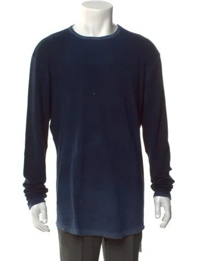 Pre-owned Cotton Citizen Crew Neck Long Sleeve Pullover In Blue