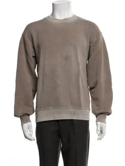 Pre-owned Cotton Citizen Crew Neck Long Sleeve Pullover In Brown