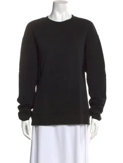 Pre-owned Cotton Citizen Crew Neck Long Sleeve Sweatshirt In Black