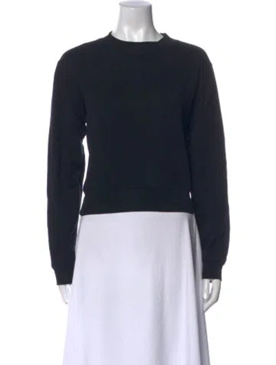 Pre-owned Cotton Citizen Crew Neck Long Sleeve Sweatshirt In Black