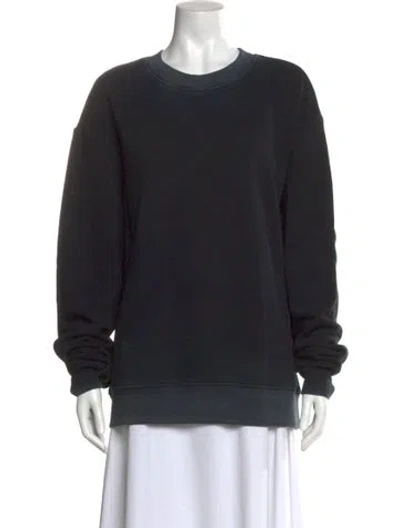 Pre-owned Cotton Citizen Crew Neck Long Sleeve Sweatshirt In Black