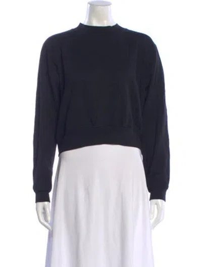 Pre-owned Cotton Citizen Crew Neck Long Sleeve Sweatshirt In Black