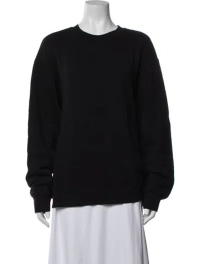 Pre-owned Cotton Citizen Crew Neck Long Sleeve Sweatshirt In Black