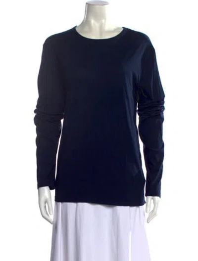 Pre-owned Cotton Citizen Crew Neck Long Sleeve Sweatshirt In Blue