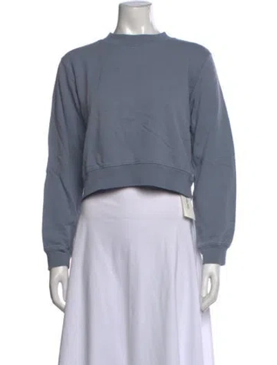 Pre-owned Cotton Citizen Crew Neck Long Sleeve Sweatshirt In Blue