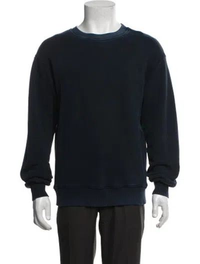 Pre-owned Cotton Citizen Crew Neck Long Sleeve Sweatshirt In Blue