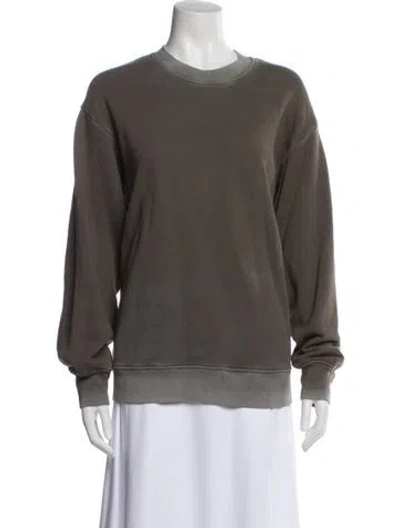 Pre-owned Cotton Citizen Crew Neck Long Sleeve Sweatshirt In Gray