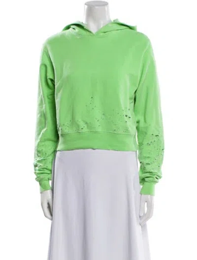 Pre-owned Cotton Citizen Crew Neck Long Sleeve Sweatshirt In Green