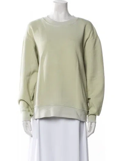 Pre-owned Cotton Citizen Crew Neck Long Sleeve Sweatshirt In Green