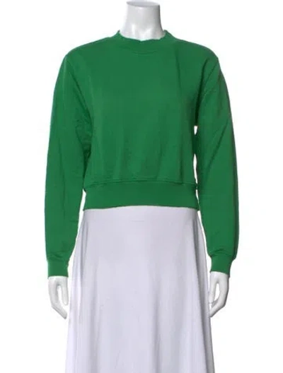 Pre-owned Cotton Citizen Crew Neck Long Sleeve Sweatshirt In Green