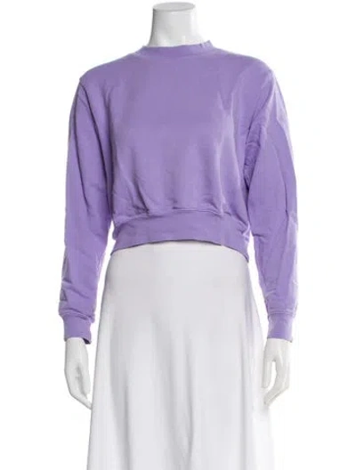 Pre-owned Cotton Citizen Crew Neck Long Sleeve Sweatshirt In Purple