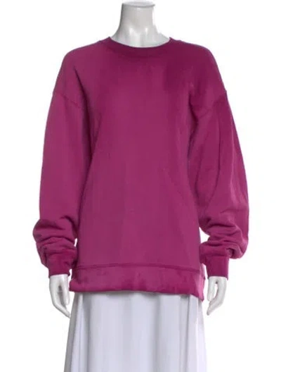 Pre-owned Cotton Citizen Crew Neck Long Sleeve Sweatshirt In Purple