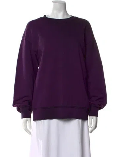 Pre-owned Cotton Citizen Crew Neck Long Sleeve Sweatshirt In Purple