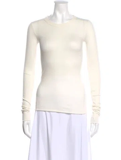 Pre-owned Cotton Citizen Crew Neck Long Sleeve Top In Neutral
