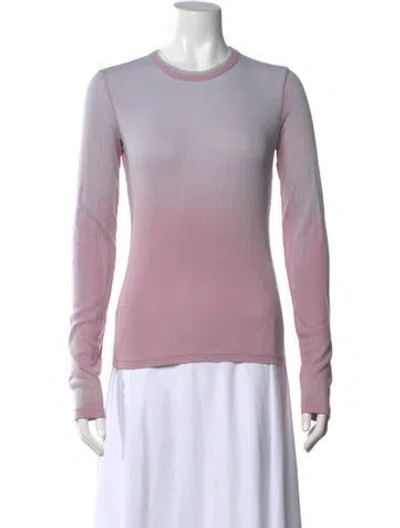 Pre-owned Cotton Citizen Crew Neck Long Sleeve Top In Purple