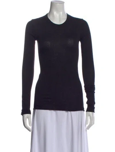 Pre-owned Cotton Citizen Crew Neck Long Sleeve Top W/ Tags In Black
