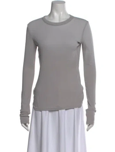 Pre-owned Cotton Citizen Crew Neck Long Sleeve Top W/ Tags In Gray