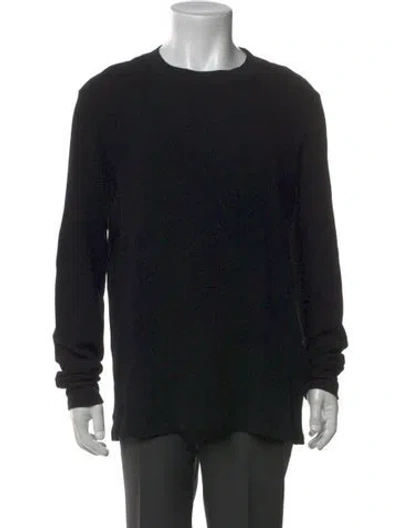 Pre-owned Cotton Citizen Crew Neck Long Sleeve T-shirt In Black
