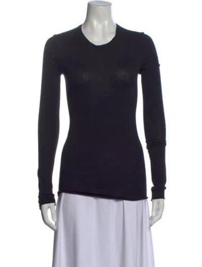 Pre-owned Cotton Citizen Crew Neck Long Sleeve T-shirt In Black