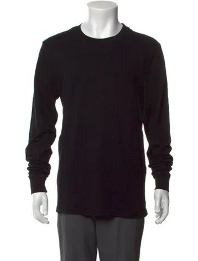 Pre-owned Cotton Citizen Crew Neck Long Sleeve T-shirt In Black