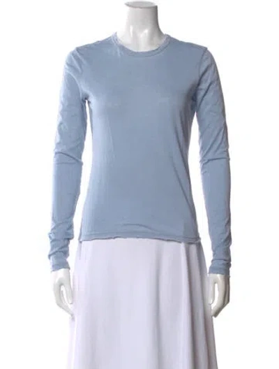 Pre-owned Cotton Citizen Crew Neck Long Sleeve T-shirt In Blue