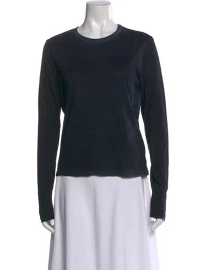 Pre-owned Cotton Citizen Crew Neck Long Sleeve T-shirt In Blue