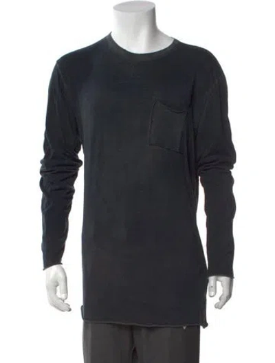 Pre-owned Cotton Citizen Crew Neck Long Sleeve T-shirt In Blue