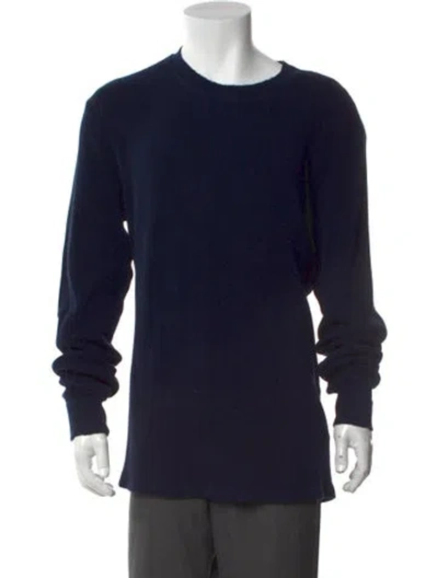Pre-owned Cotton Citizen Crew Neck Long Sleeve T-shirt In Blue