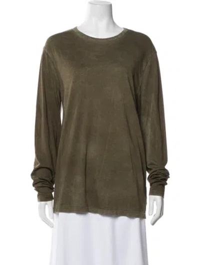 Pre-owned Cotton Citizen Crew Neck Long Sleeve T-shirt In Green