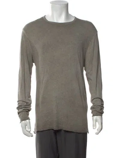 Pre-owned Cotton Citizen Crew Neck Long Sleeve T-shirt In Grey
